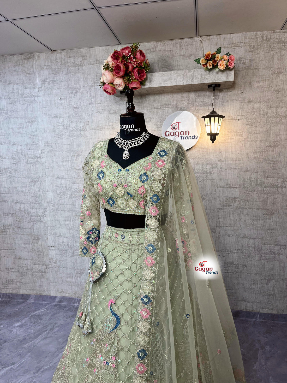 Designer Embroidered Lehenga Set with Sequins & Dupatta – Perfect for Weddings & Parties